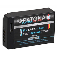 PATONA Platinum Battery with USB-C Input f. Canon LP-E17