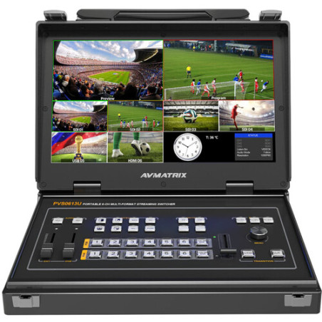 AVMATRIX Portable 6-Ch SDI/HDMI 13.3" Streaming Switcher