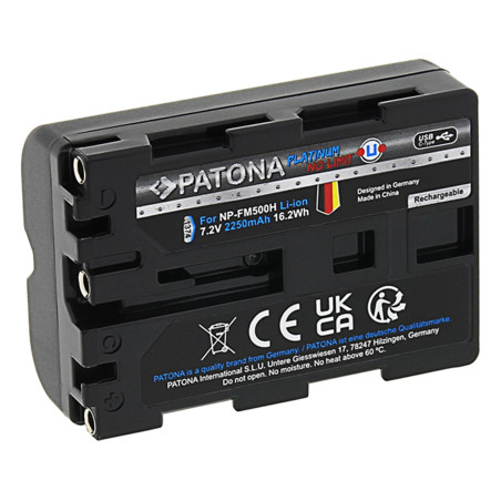 PATONA Platinum Battery with USB-C Input f. Sony NP-FM500H
