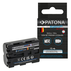 PATONA Platinum Battery with USB-C Input f. Sony NP-FM500H