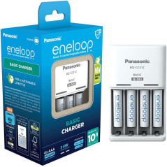 Panasonic Eneloop Charger (10h) + 4 Batteries