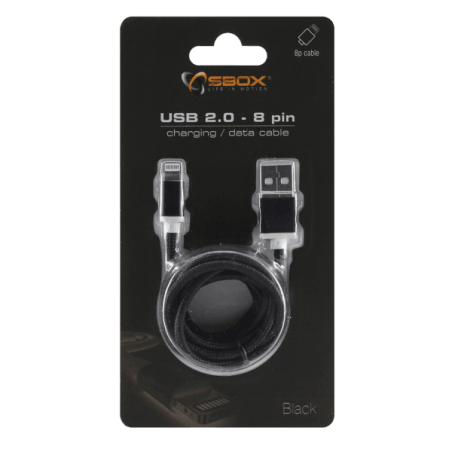 SBOX Cable USB 2.0- 8Pin for iOS 1.5m
