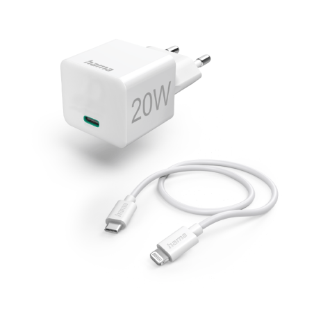 Hama Charger for iOS + Cable USB-C 3A 20W