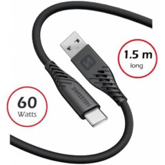 Swissten Data Cable Soft Silicone USB/USB-C 1.5m
