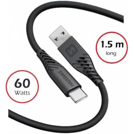 Swissten Data Cable Soft Silicone USB/USB-C 1.5m