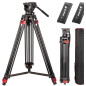 Video Tripod with Fluid Head 185cm