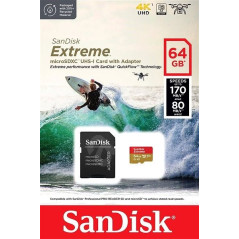 SanDisk Extreme MicroSD 64GB 170 MB/s
