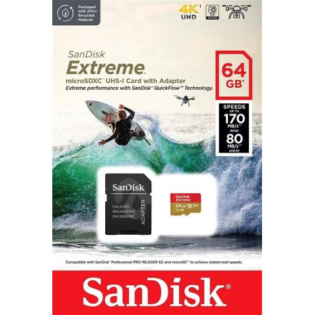 SanDisk Extreme MicroSD 64GB 170 MB/s