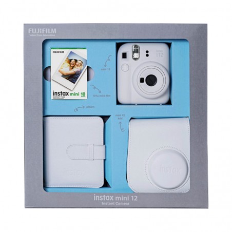 Instax Mini 12 Bundle Box (Clay White)