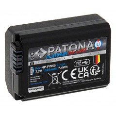 PATONA Platinum Battery with USB-C Input f. Sony NP-FW50