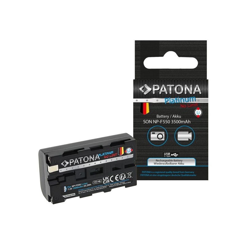 PATONA Platinum Battery with USB-C Input f. Sony NP-F550