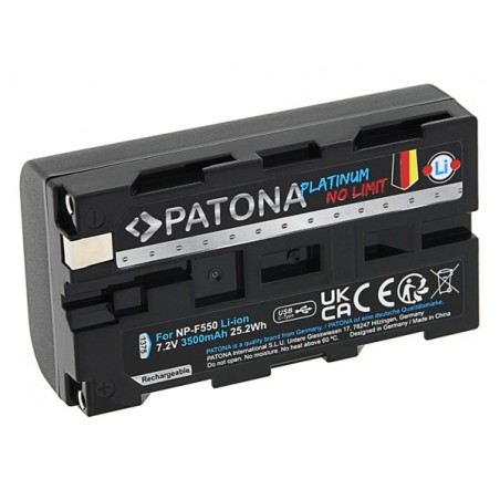PATONA Platinum Battery with USB-C Input f. Sony NP-F550