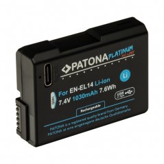 PATONA Platinum Battery with USB-C Input F. Nikon EN-EL14