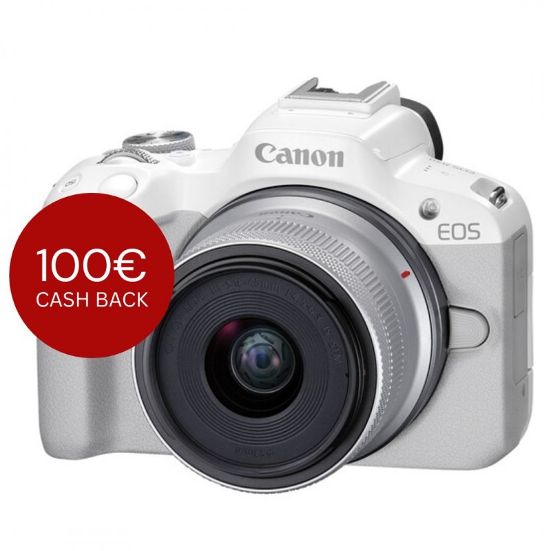 Canon EOS R50 with 18-45mm White Canon EOS R50 with 18-45mm White