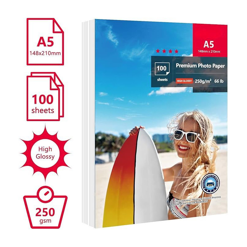 Glossy Photo Paper 15x21cm - 100sheets