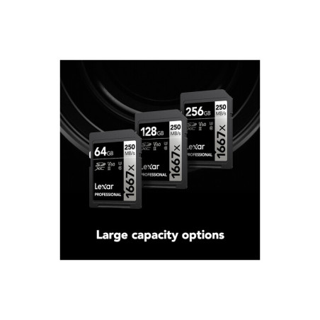 Lexar 256GB Professional 1667x UHS-II SDXC Memory Card
