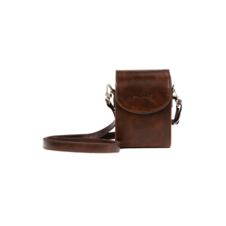 Leather Digital Camera Case Dark Brown