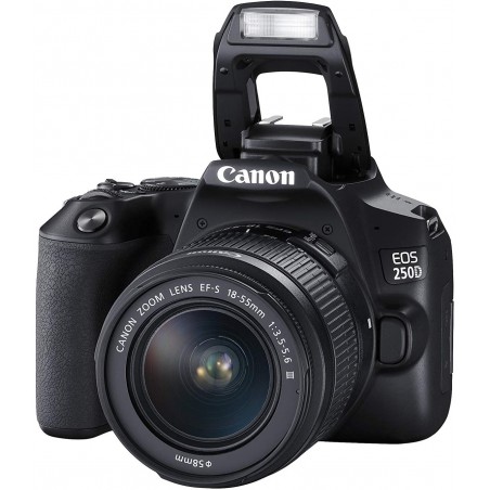 Canon Eos 250D+EF-S 18-55 mm+SD 16GB+Bag Reflex Camera Black